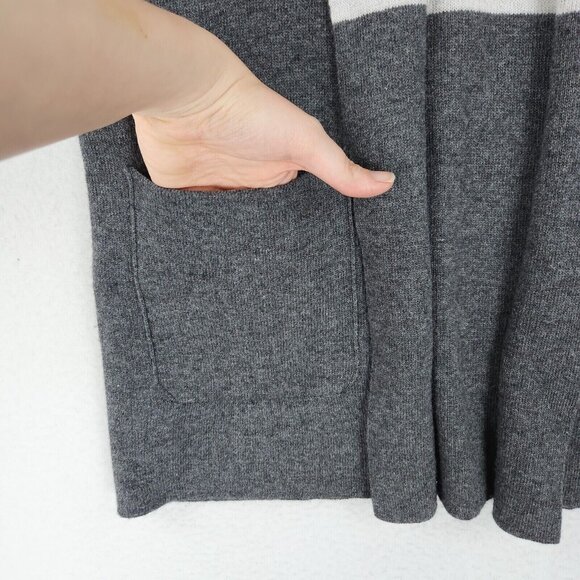 Bartolini Sweater Womens Medium Gray Blue Wool Cashmere Sleeveless Cardigan - Picture 3 of 11